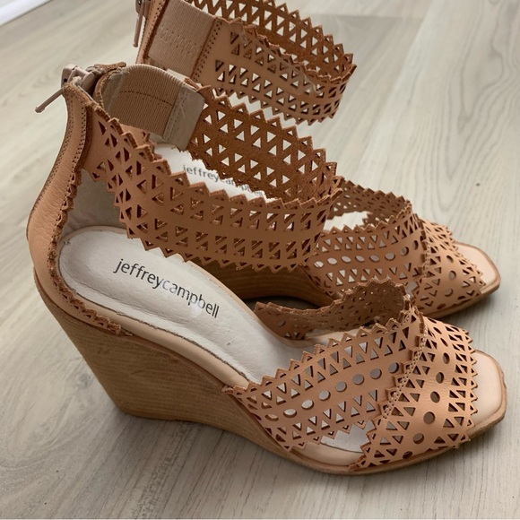 Jeffrey Campbell | Tan Clara Sandals Wedge | Size 8 - Picture 8 of 8